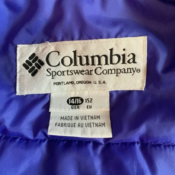 Columbia Youth Winter Snow Ski Jacket with Snap on Hood Sz 14-16